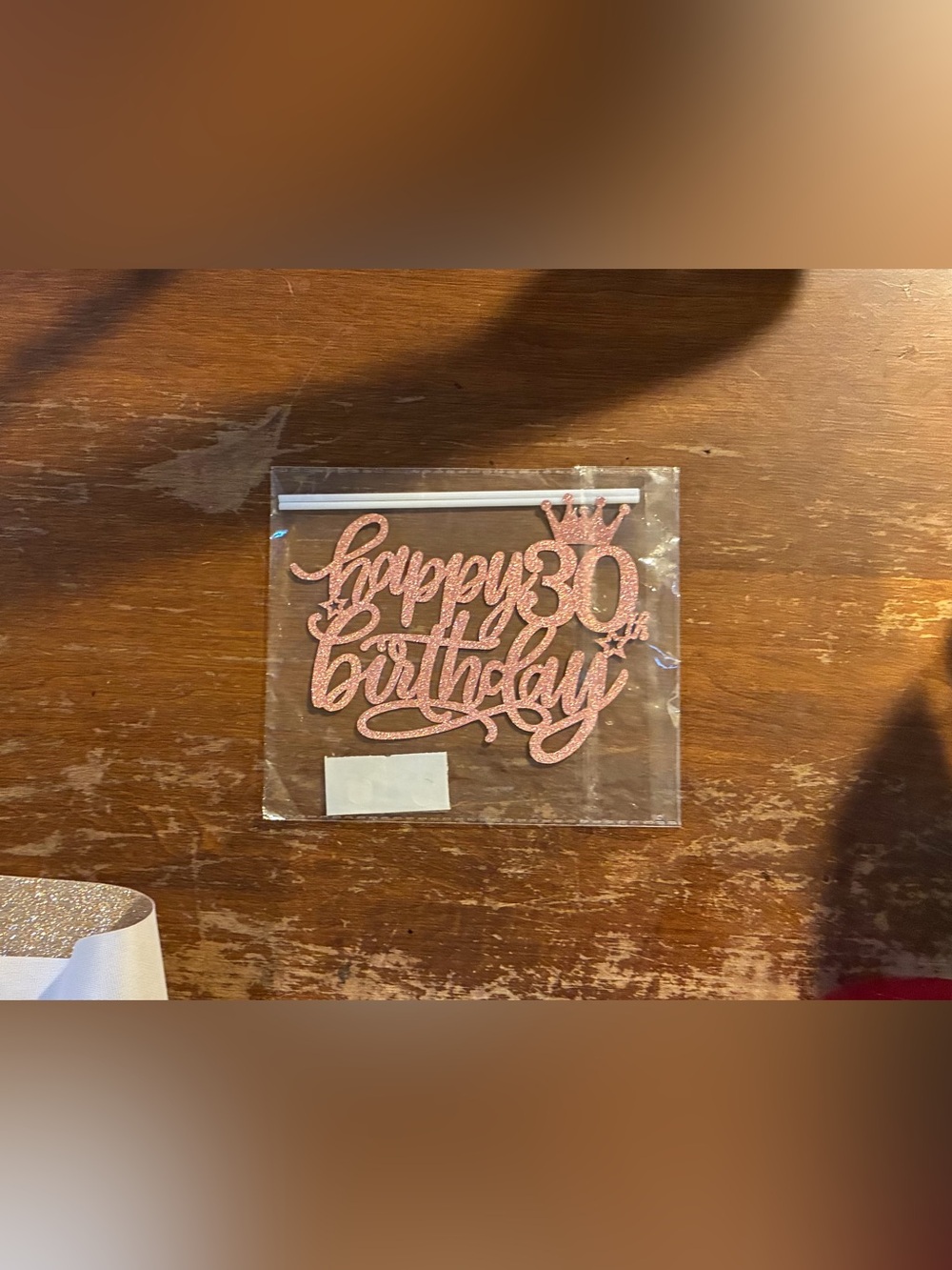 Happy 30 & Fabulous Glittery Rose Gold Colored Birthday Sash and Cake Topper. $4